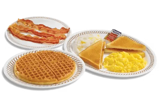 Waffle House Menu 2025 – Prices, Nutrition & Must-Try Dishes 2 waffle house menu -waffle and sandwiches in plates